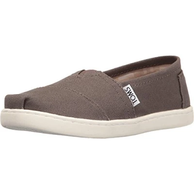 Afbeelding van TOMS Alpargata Core, platte pantoffels voor kinderen, uniseks, grijs.