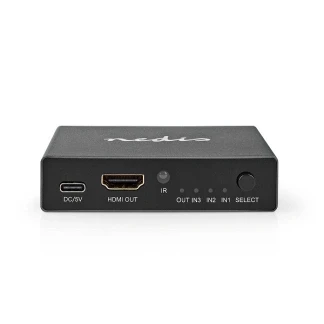 Afbeelding van HDMI switch Nedis 3 poorts (Afstandsbediening, 4K@60Hz, HDCP)