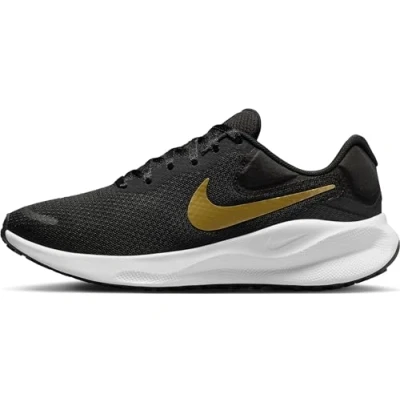 Image de Nike Chaussure De Course W Revolution 7, Black/Metallic Gold White Dk Smoke Grey, FB2208 006, 40 EU (8.5 US)
