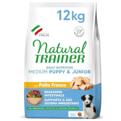 Afbeelding van Trainer Natural Medium Puppy &amp; Junior 12 kg