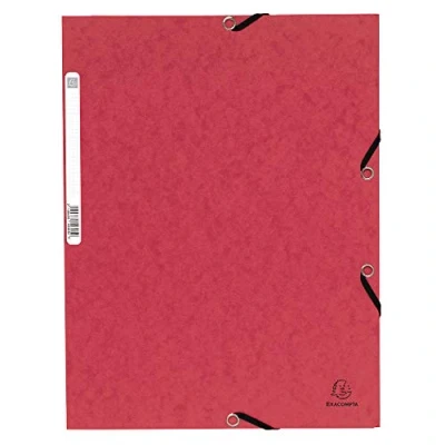 Afbeelding van EXACOMPTA hoekmap, DIN A4, van karton, rood