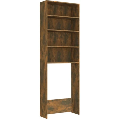 Afbeelding van Wasmachinekast 64x24x190 cm gerookt eikenkleurig