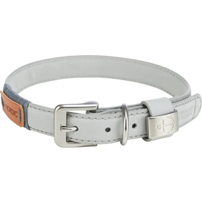 Afbeelding van Trixie Be Nordic Leren halsband Lichtgrijs S
