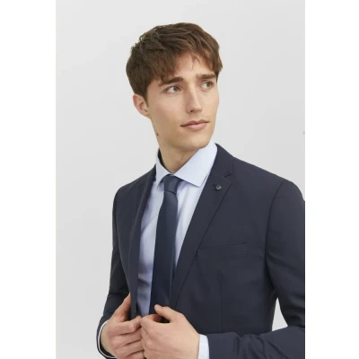 Afbeelding van Jack &amp; Jones Jacsolid TIE Unisex Stropdas, Heren, Maat: One Size, Dark blue