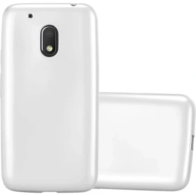 Afbeelding van Cadorabo Hoesje geschikt voor Motorola MOTO G4 PLAY in METALLIC ZILVER Beschermhoes gemaakt van flexibel TPU silicone Case Cover