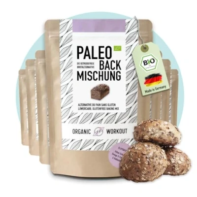 Afbeelding van paleo Brood MIX 10 stuks 100% biologisch glutenvrij eiwitbrood hoge vezels zonder toegevoegde suiker granen