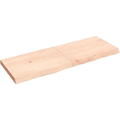 Afbeelding van vidaXL Wastafelblad 140x50x(2 6) cm onbehandeld massief hout