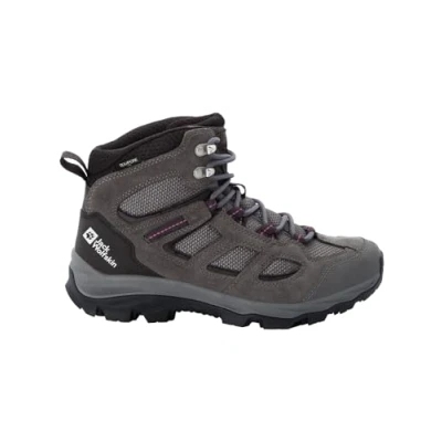 Afbeelding van Jack Wolfskin VOJO 3 Texapore MID Outdoorschoenen, Dames, Maat: 40.5, Tarmac grey/pink Leer en textiel