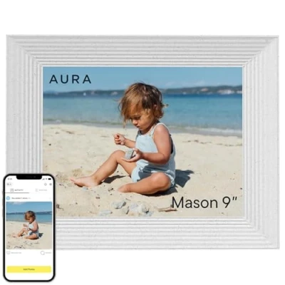 Afbeelding van Aura Frames Mason Digitale fotolijst 22.9 cm 9 inch 1600 x 1200 Pixel Wit, Kwarts