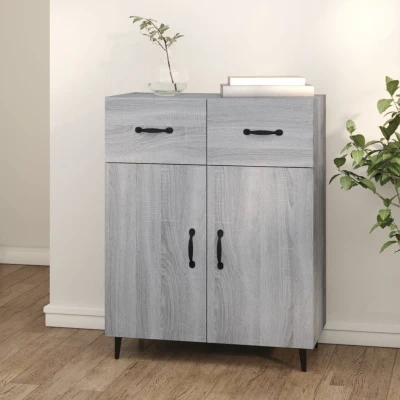 Afbeelding van Dressoir 69,5x34x90 cm bewerkt hout grijs sonoma eikenkleurig