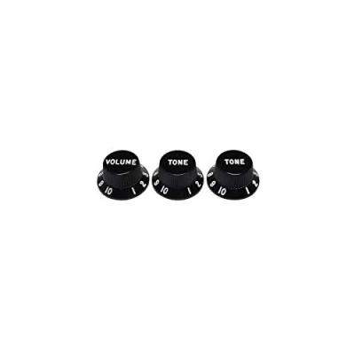 Afbeelding van Fender Strat knop Set zwart Vol Tone Gitaaronderdeel
