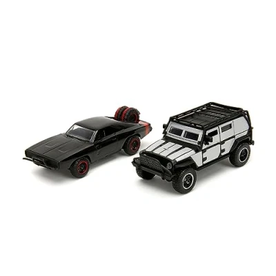 Afbeelding van Fast and Furious duo pack modelauto 1:32 Jeep Wrangler + Dodge Charger Off Road