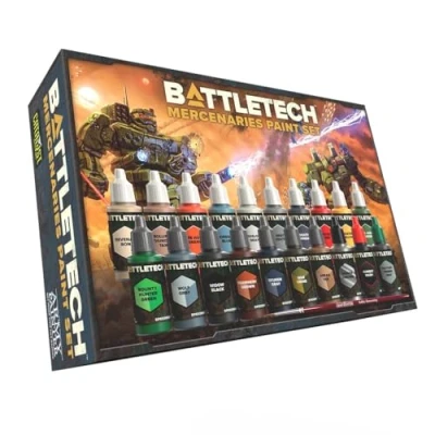 Afbeelding van Catalyst Game Labs Battletech Mercenaries miniatuurschilderset, perfect voor liefhebbers, bevat exclusieve kleuren vanaf 14 jaar