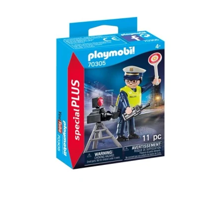 Image de Playmobil Les policiers 70305 Policier avec radar de vitesse