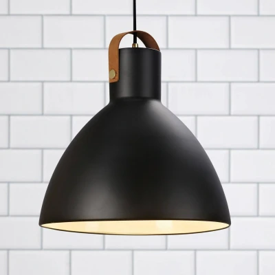Afbeelding van Hanglamp Eagle met metalen kap Ø 35 cm zwart