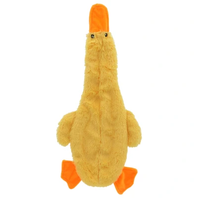 Afbeelding van Adori Hondenspeelgoed Skinny Eend Knuffel 40 cm Geel