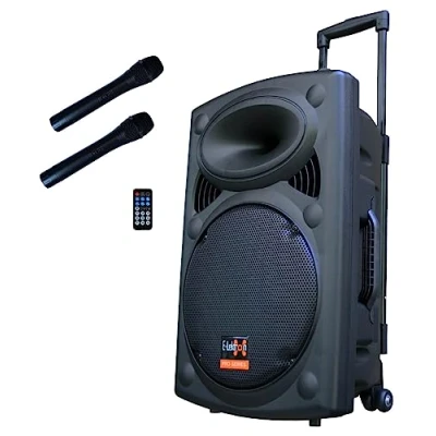 Afbeelding van E Lektron EL30 M 700W mobiele PA geluidsinstallatie accu MP3 USB SD radio Bluetooth incl. 2 draadloze microfoons