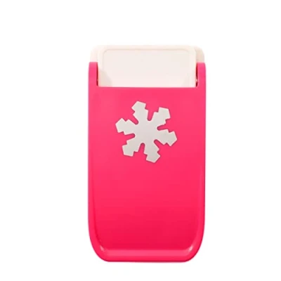 Afbeelding van Vaessen creative Robuust, medium, sneeuwvlok, sterke perforator, kurk, schuimpapier en andere creatieve vrijetijdsbenodigdheden, grootte 2,5 cm diameter, roze, medium