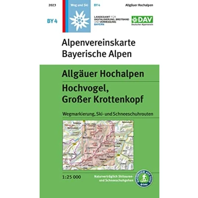 Afbeelding van Alpenvereinskarte Bayerische Alpen Allgäuer Alpen, Hochvogel, Krottenkopf walk+ski