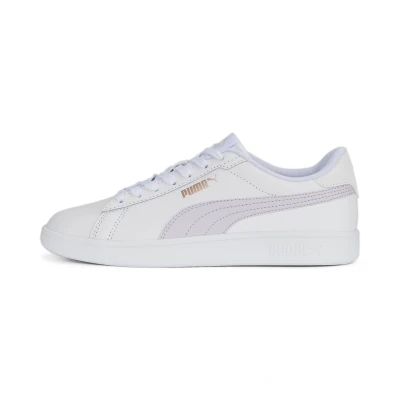 Afbeelding van Puma Smash Sneakers laag, Dames, Maat: 38, White spring lavender rose gold Leer/ synthetisch