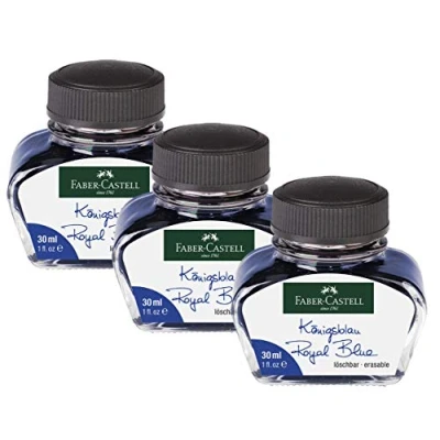 Afbeelding van Faber Castell 149839 inktglas uitwisbaar (koningsblauw, 3 x 30 ml)