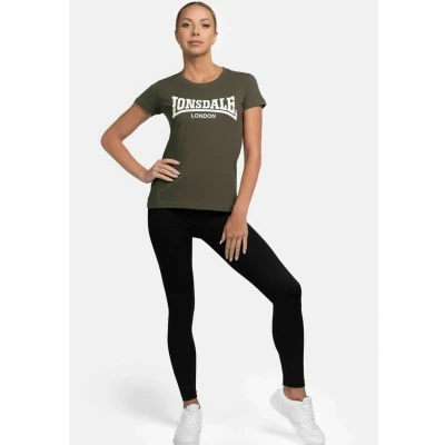 Afbeelding van Lonsdale Damen T Shirt Cartmel Olive/White L