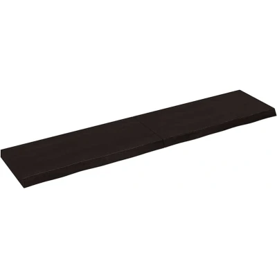 Afbeelding van vidaXL Wastafelblad 180x40x(2 6) cm behandeld massief hout donkerbruin