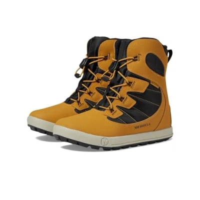 Afbeelding van Merrell SNOW BANK 4.0 Wtrpf Unisex Snowboots voor kinderen, Maat: 30, Wheat/black Leer en textiel