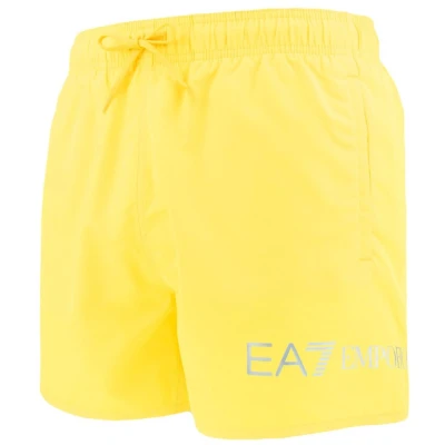 Afbeelding van EA7 Emporio Armani Boxer Beachwear Zwemshorts, Heren, Maat: Medium, Cyber yellow/silver