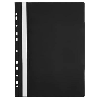 Afbeelding van Netuno 1 x zwarte geperforeerde lamellencassette A4 snelmappen PP met perforatie citaat voor school kantoor shirt transparante voorkant lamellenmap offerte
