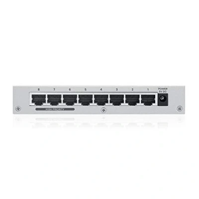 Afbeelding van Zyxel 8 poorts Fast Ethernet Switch Metalen behuizing, levenslange garantie [ES 108AV3]