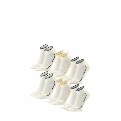 Afbeelding van Danish Endurance Quarter 6PACK Sportsokken, Maat: 43 47, offwhite dark green navy mustard