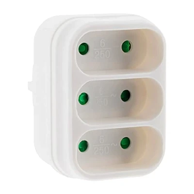Afbeelding van Zenitech Triplite 3x 2P 6A voorzijde Wit