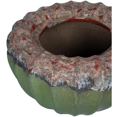 Afbeelding van PTMD Jinah Bloempot H48 x Ø70 cm Keramiek Groen