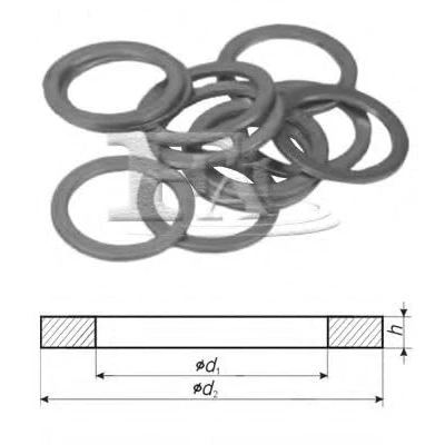 Afbeelding van FA1 722.520.100 O ring 10 1 A vormig Koper