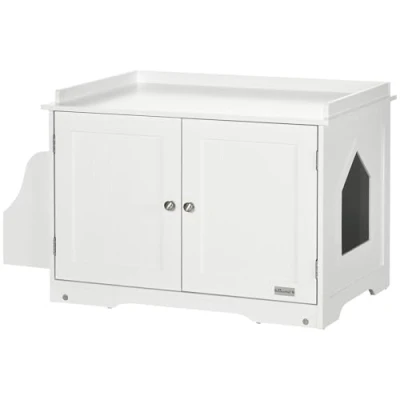 Afbeelding van PawHut Kattenbak met magnetische deuren D31 065V01