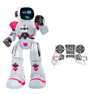 Afbeelding van Xtrem Bots Sophie robot voor kinderen vanaf 5 jaar roze speelgoedrobot afstandsbediening elektronische robots op afstand bestuurbare
