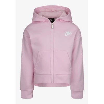 Afbeelding van Nike Sportswear CLUB HIGH LOW Hoodie Sweater met rits voor kinderen, Maat: 92/98, Pink foam