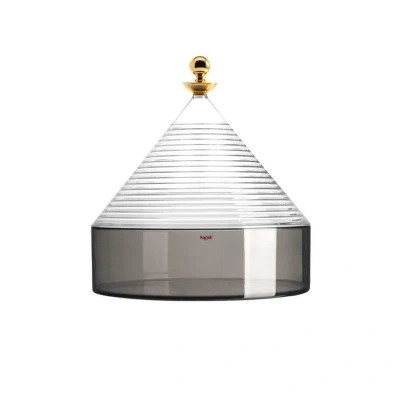 Afbeelding van Kartell Trullo Opbergdoos van transparant rookglas, 27 x 25 cm