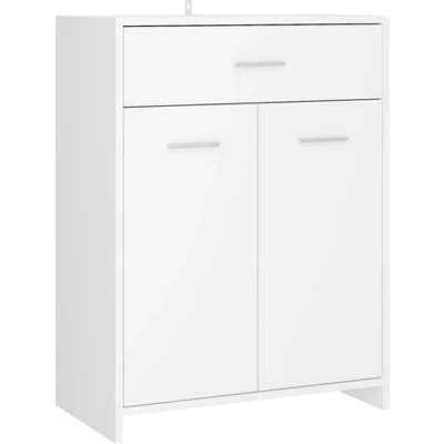 Afbeelding van Badkamerkast 60x33x80 cm bewerkt hout wit