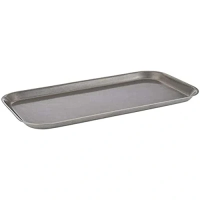 Afbeelding van APS Vintage dienblad en decoratief van roestvrij staal in antieke look 34 x 18 cm hoogte 1,5