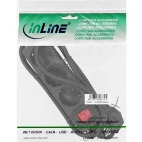 Afbeelding van InLine® Stekkerdoos 4 voudig met schakelaar, 5 m, zwart