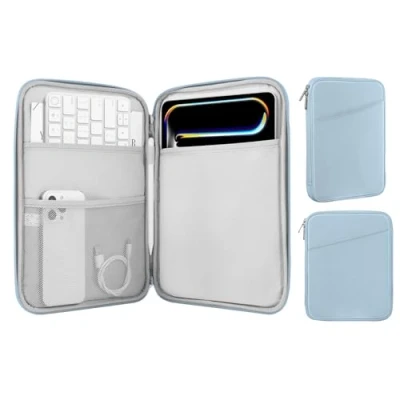 Afbeelding van MoKo 9 11 Inch Tablet Sleeve Case, Fits iPad Air 5 10.9&quot; 2022, Pro M2 2022 2018, 10th 10.9 4 10.9, Tab S8/A7, Protective Bag Carrying Case with Pocket, Misty Blue