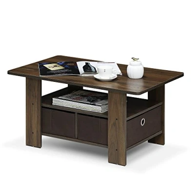 Afbeelding van Furinno Salontafels, hout, walnoot Columbia/donkerbruin, één maat, verpakking