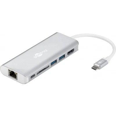 Afbeelding van USB C docking station Goobay (6 poorten, A, HDMI, 4K@30Hz)