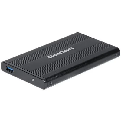 Afbeelding van Dexlan SATA II aluminium Behuizing 2,5&quot;, USB 3.0 met poort voor installatie van 2,5&quot; (2.5&quot;), Harddisk behuizing, Zwart