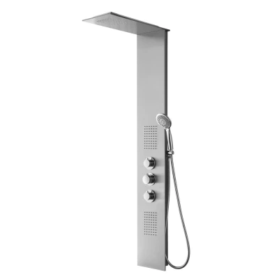 Afbeelding van Xellanz Ontario thermostatische douchekolom 150x22 cm RVS