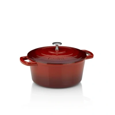 Afbeelding van Braadpan Gietijzer Rood, 24 cm Kela Calido