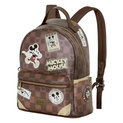 Afbeelding van Disney Heady Uniseks rugzak (1 stuk), Mickey Mouse bruin,