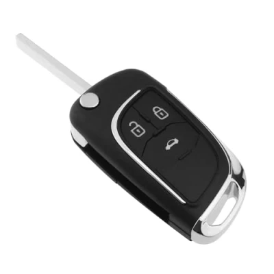 Afbeelding van ECSiNG Opvouwbare autosleutelhoes met 3 knoppen, compatibel Opel Astra J Insignia Mokka